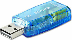 Nedis External USB 2.0 Sound Card Blue (USCR10051BU)