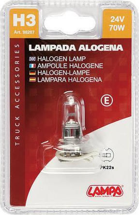 Lampa Lampen Auto Halogen H3 Halogen 24V 70W 1Stück