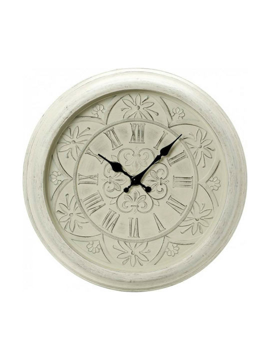 Espiel Antique Wall Clock Plastic Ecru Ø40cm