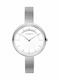 Vogue Pop Γυναικείο Ρολόι 36mm Μπαταρίας με Ασημί Μεταλλικό Μπρασελέ