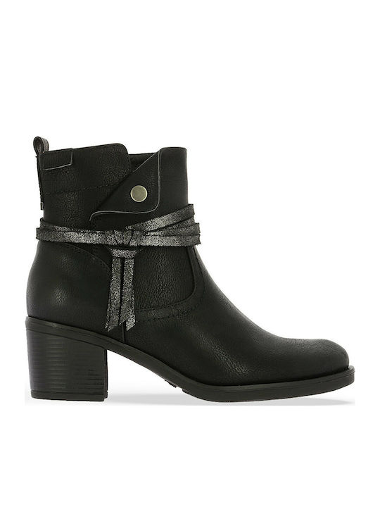 Parex Women's Ankle Boots with Medium Heel Black
