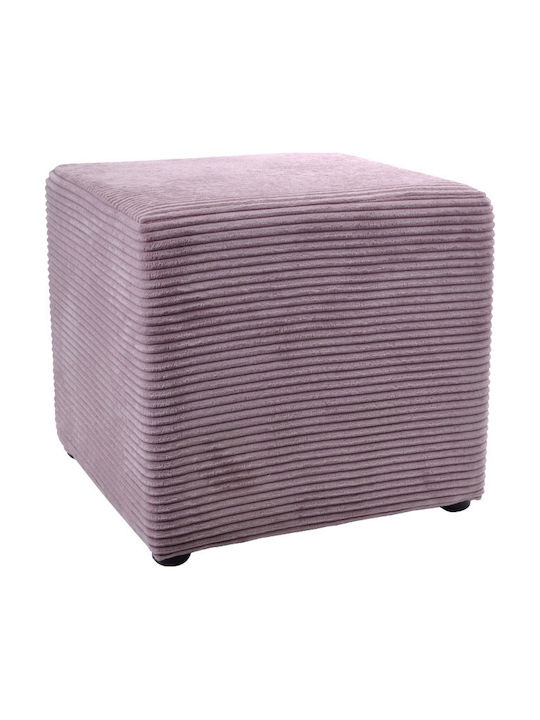 Stool For Living Room Upholstered with Fabric Linkoln Pink 47x47x42cm