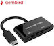 Gembird Cititor de Carduri USB 3.1 Tip-C pentru /S/D/ / / / / /