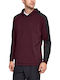 Under Armour Microthread Terry Herren Sweatshirt mit Kapuze und Taschen Burgundisch