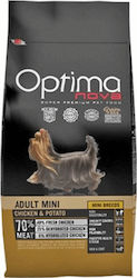 Optimanova Adult Mini 2kg Dry Food Grain Free for Adult Dogs of Small Breeds with Chicken and Potatoes