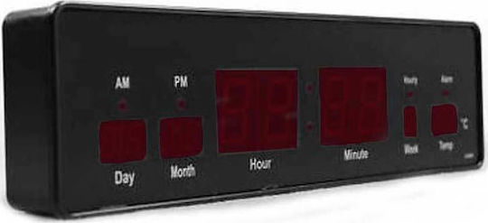 Tradesor Tischuhr Digital LED mit Wecker Schwarz 676210