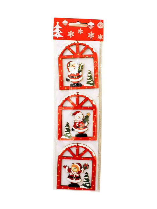 WOODEN ORNAMENT SET 3 10X32CM - 00-50779