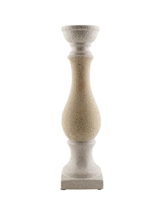 Zen Collection Candle Holder Ceramic in White Color 22cm 1pcs