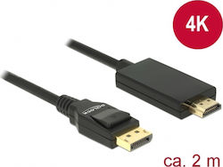 DeLock 85317 DisplayPort De Sex Masculin - HDMI De Sex Masculin 2m