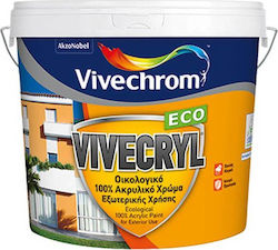 Vivechrom Vivecryl Eco Plastic Acrilyc Ecological Paint for Exterior Use White 3lt