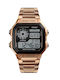 Skmei 1335 Watch Battery with Pink Gold Metal Bracelet