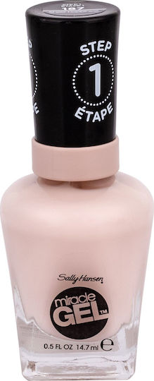 Sally Hansen Miracle Gel Step1 Nail Polish Nail Polish Long Lasting Beige 15ml