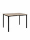 Table Kitchen Wooden with Metal Frame Sonoma 110x70x76cm