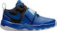 Team Hustle D 8 PS Kids Sports Shoes Basketball with Hoop & Loop Closure Game Royal / Black