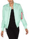MA-1 TT Women's Short Bomber Jacket for Spring or Autumn Turquoise