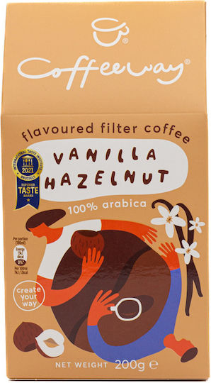 Coffeeway Filterkaffee Single Origin Arabica Vanille & Haselnuss Gemahlen 200gr