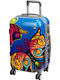 A2S Paint Butterfly Cabin Hard Multicolour Suitcase with 4 Wheels Height 55cm