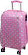 A2S Polka Dot Pink Cabin Travel Suitcase Hard P...