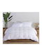 Nef-Nef Homeware Πάπλωμα Μονό Πουπουλένιο 160x220εκ. Duck Down 60/40 Λευκό 210 GSM 10 togs