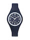 Tekday Women's Watch with Blue Rubber Strap