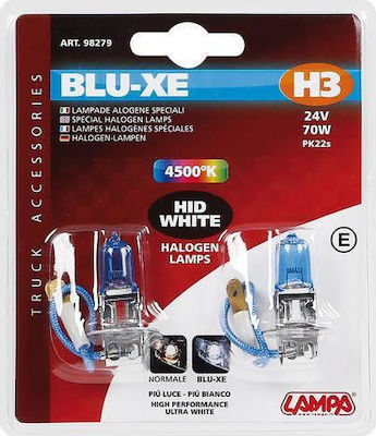 Lampa Lămpi Autoturismului Blu-Xe H3 Halogen 4500K Alb natural 24V 70W 2buc