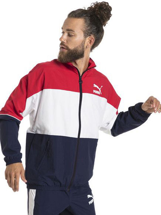 Archive Retro Gewebte Trainingsjacke Herrenjacke Trainingsjacke Mehrfarbig