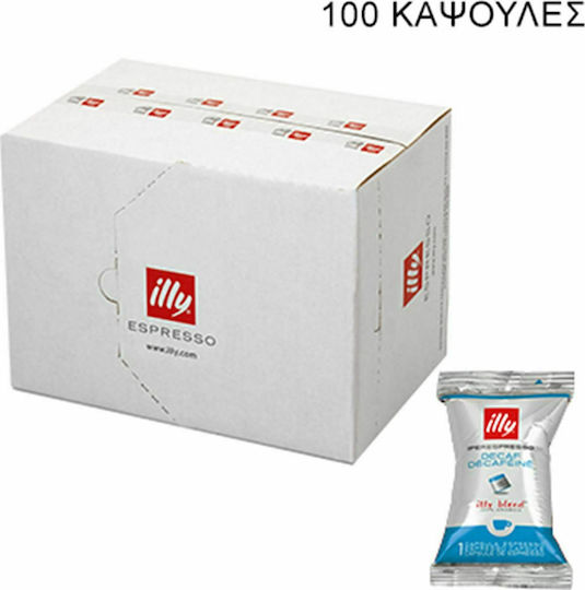 Illy Espresso Decaffeine Capsules Compatible With Iperespresso Machine 100 Pieces