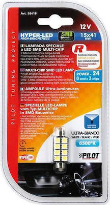 Lampa Λάμπα Αυτοκινήτου & Μοτοσυκλέτας Hyper-Led Power 24 SV8.5-8 Canbus LED 6500K Ψυχρό Λευκό 12V 1τμχ