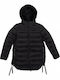 Desigual Lucille Women's Long Puffer Jacket for Winter with Hood Black