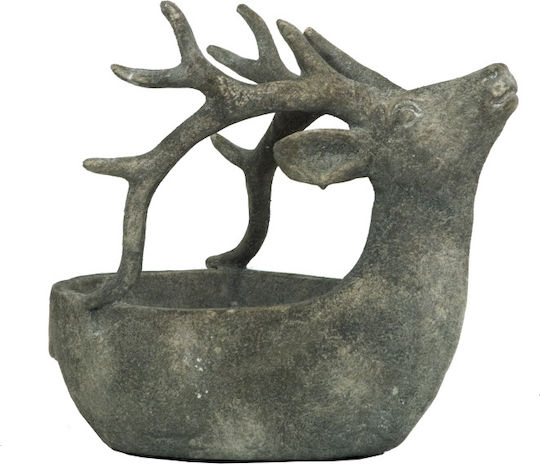 Zaros Διακοσμητικό Μπωλ Πολυρητίνης Γκρι 33x16.5x29.5cm
