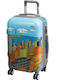 A2S NYC Kids Cabin Hard Multicolour Suitcase With 4 Wheels Height 55cm