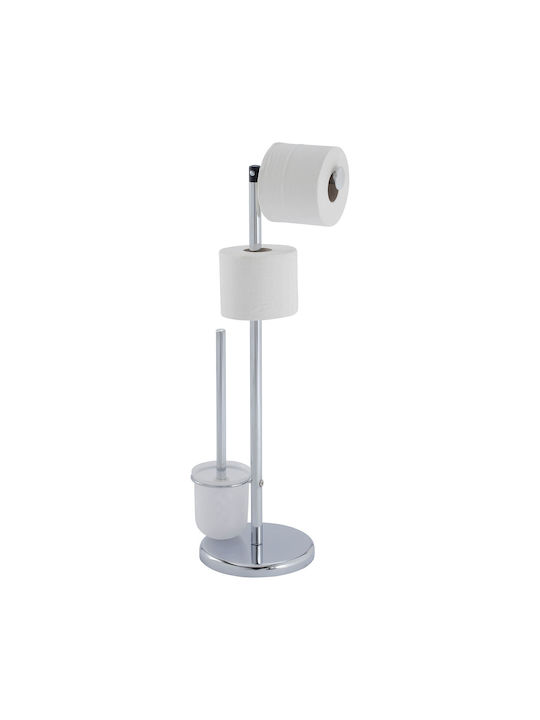 Dimitracas Papier & Bürsten Badezimmerzubehör-Set Metall Weiß 2 Stück