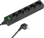 Vivanco EBLS5S Power Strip 5 Positions with Switch and Cable 1.4m