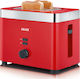 Graef TO 63 Toaster 2 Schlitze 888W Rot