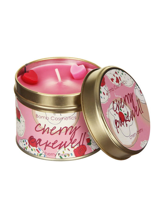 Bomb Cosmetics Lumânare Aromată Cherry Bakewell Candle Borcan Roz 243gr 1buc