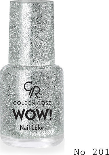 Golden Rose Wow! Glitter Βερνίκι Νυχιών Γκρι 201 6ml