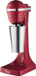 Izzy Caffeccino Milk Frother Tabletop 120W with 2 Speed Level Spicy Red