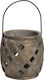 Espiel Lantern Ceramic Tabletop Gold 18x18x17.5εκ. 1pcs