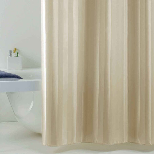 Spirella Rigonne Κουρτίνα Μπάνιου Υφασμάτινη 180x200 cm Beige