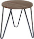 Stool For Living Room Metallic Lara 45 Brown 39.5x37.5x45.5cm