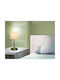 Home Lighting Metal Table Lamp for Socket E27 with White Shade and Silver Base