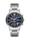 Emporio Armani Watch Chronograph Battery with Silver Metal Bracelet