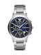 Emporio Armani Uhr Chronograph Batterie mit Silber Metallarmband