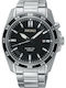 Seiko Ceas Bărbați 42.6mm Kinetic cu Brățară din Metal Argintie
