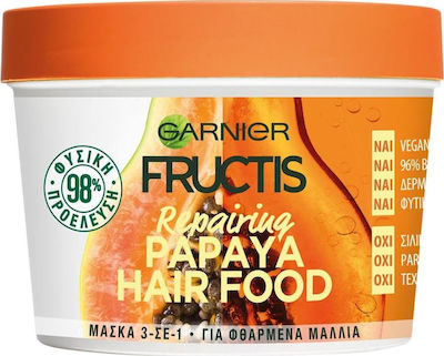 Garnier Fructis Papaya Hair Food Haarmaske für Reparatur 390ml