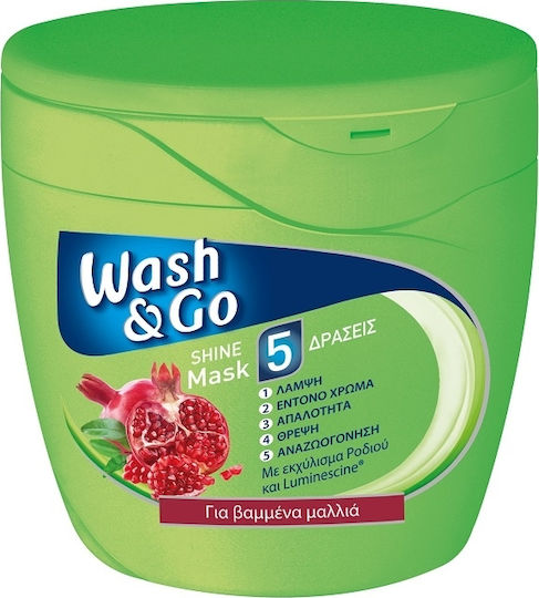 Wash & Go Маска за Блясък на Цвят Защита на Цвета 300мл