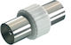 Vivanco Aerial Coax Plug Convertor Coaxial masculin în Coaxial feminin Alb 1buc