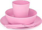 Bobo & boo Feeding Set made of Bamboo Pink 5pcs