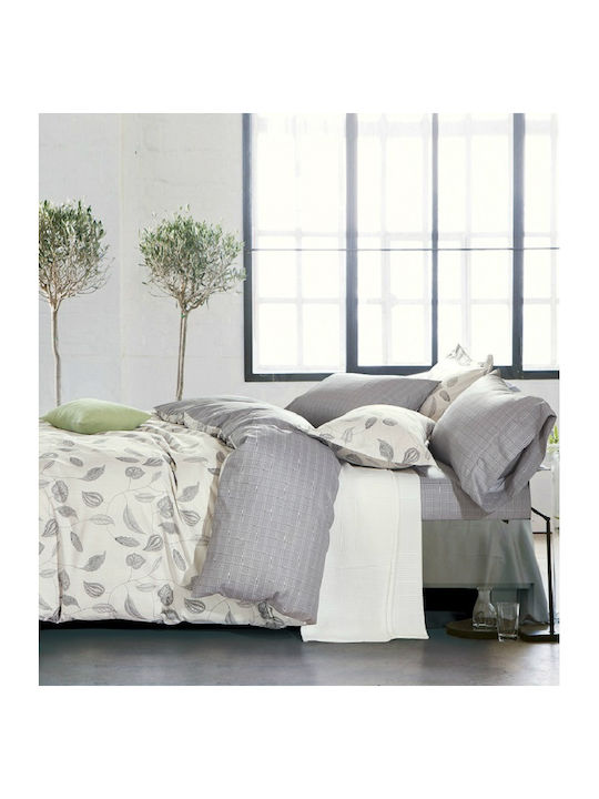Mc Decor Duvet Cover Set Cotton Single with Pillowcase 160x240 546 Gray