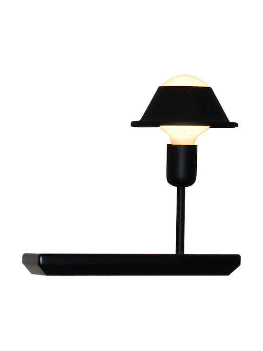 Home Lighting Modern Lamp Wall with Socket E27 Black 30x25x15cm